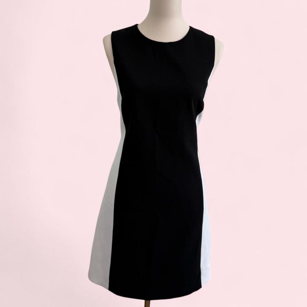 Alice + Olivia Black & White Color Block Mini Dress
